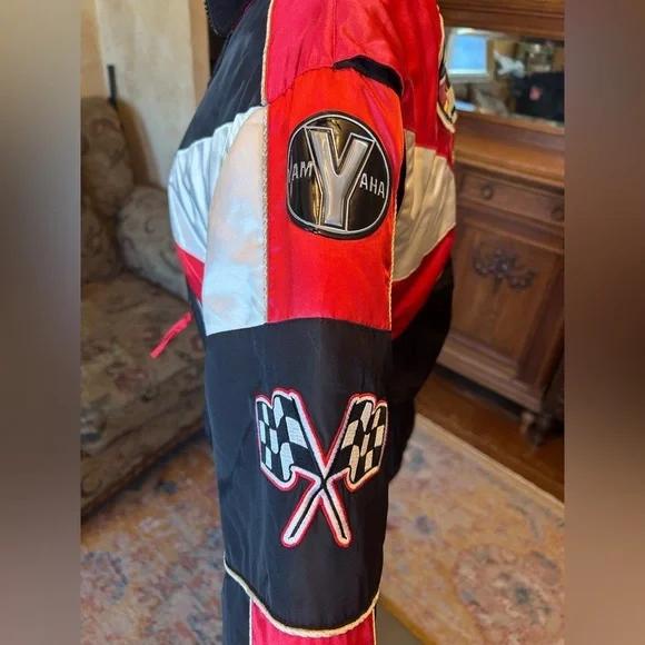 Vintage 90's Yamaha Racing Women's Snowmobile Winter Puffer Jacket S - Picture 12 of 16